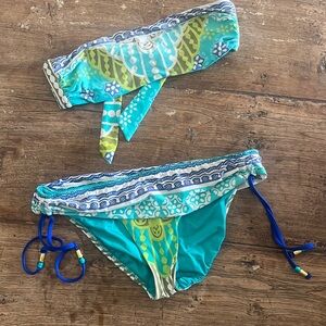 Trina Turk bandeau top and Co chef sides bikini set